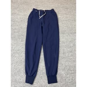 Figs High Waisted Zamora Jogger Scrub Pants XS Royal Blue Nurse Medical Uniform